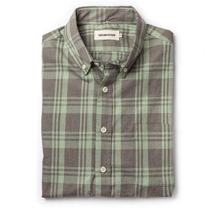 flatlay of The Jack in Moss Plaid