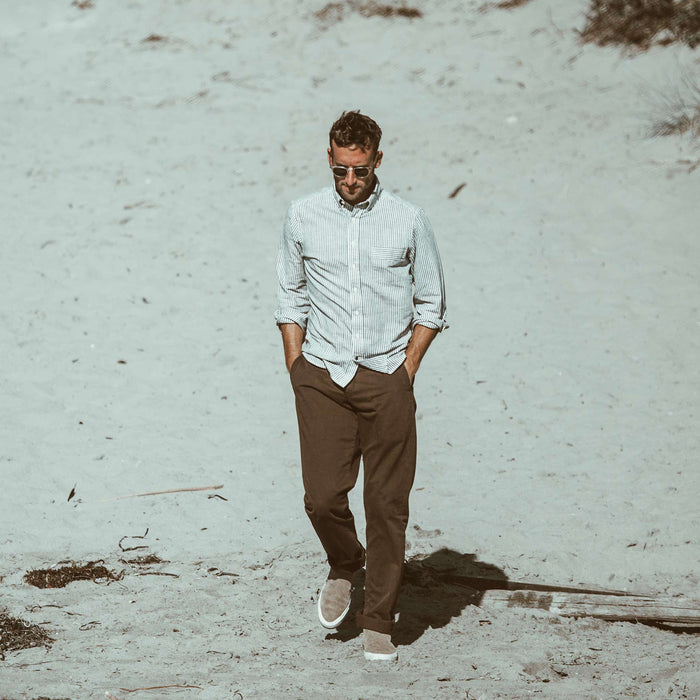 The Jack in Natural Striped Chambray