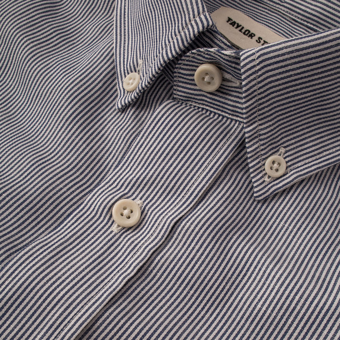 The Jack in Navy Striped Cotton & Linen