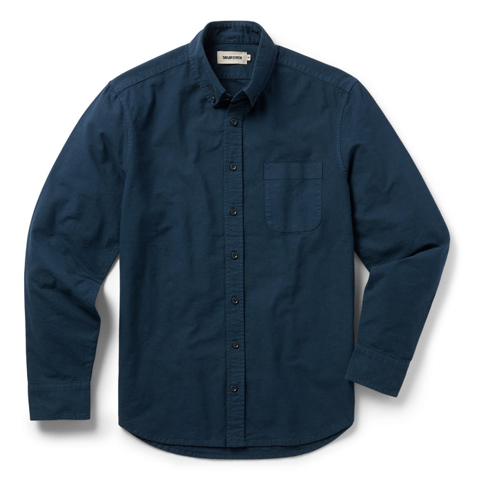 flatlay of The Jack in Prussian Blue Oxford