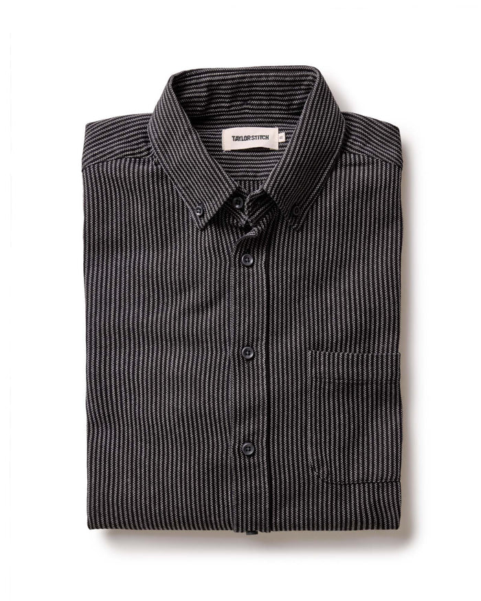 folded flatly of The Jack in Roped Black Indigo