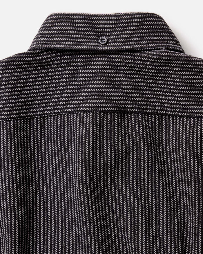 material shot of the collar on The Jack in Roped Black Indigo
