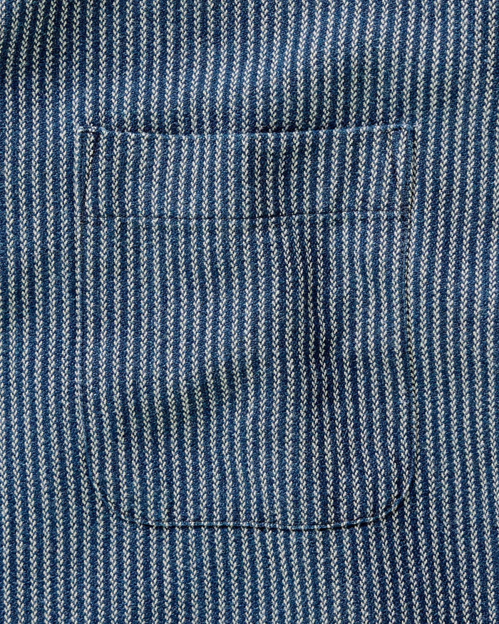 material shot of the buttons on The Jack in Roped Indigo