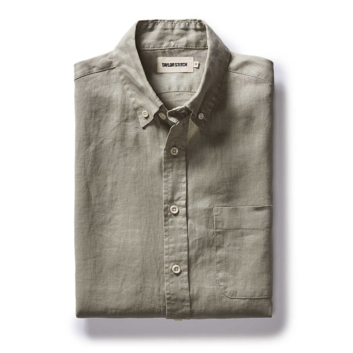 flatlay of The Jack in Seagrass Linen folded