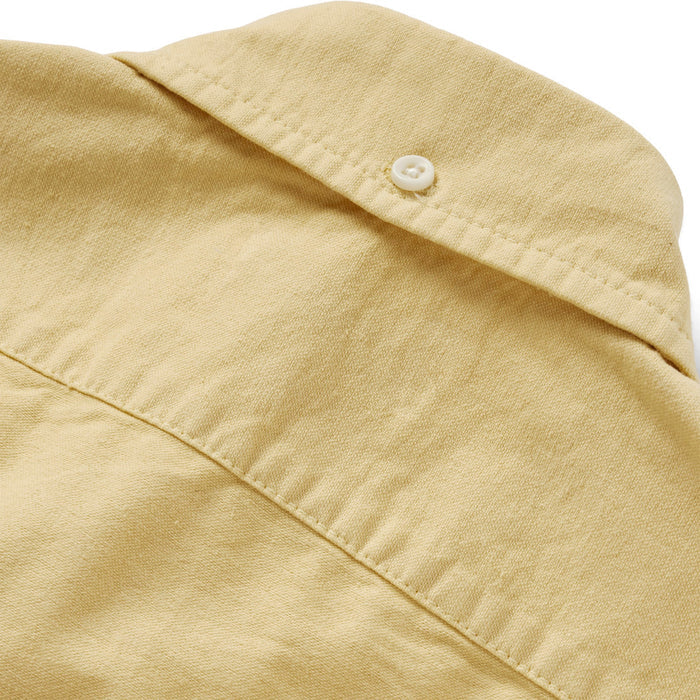 material shot of the back collar of The Jack in Sesame Oxford