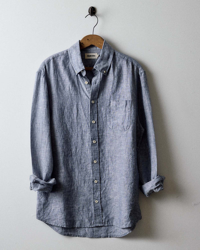 editorial image of The Jack in Sky Stripe Linen hanging