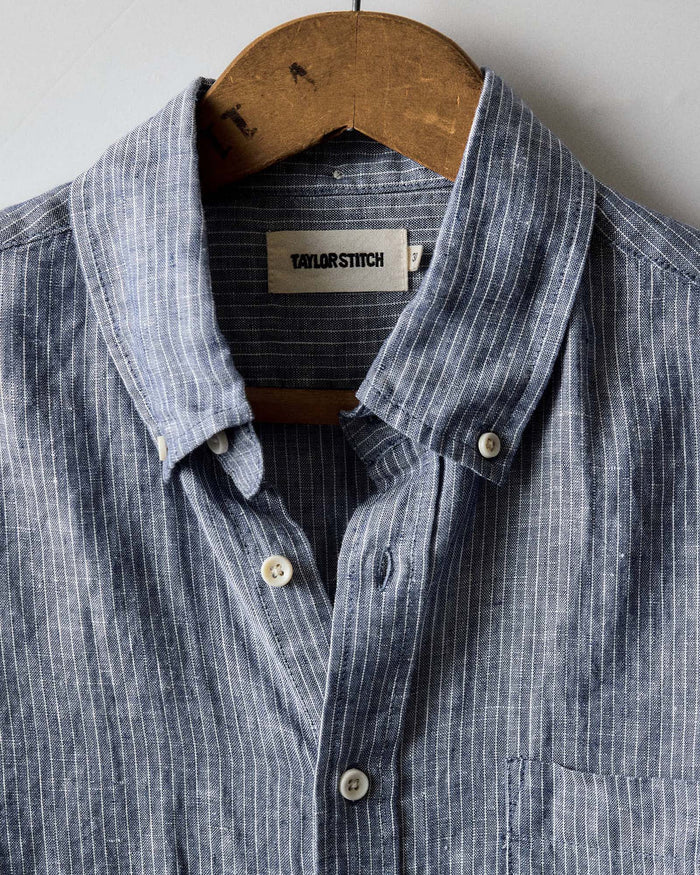 editorial image of The Jack in Sky Stripe Linen hanging