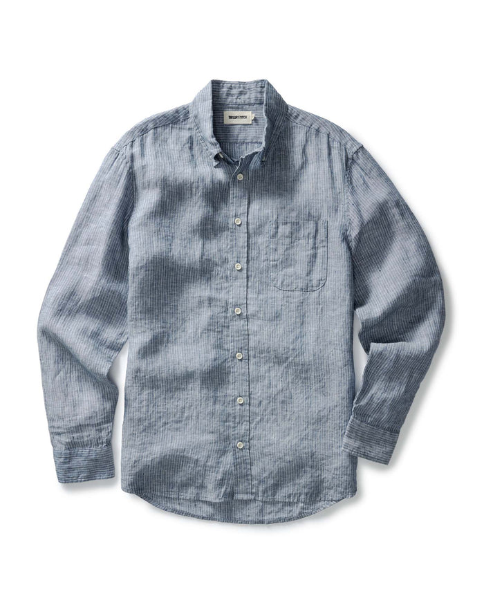 flatlay of The Jack in Sky Stripe Linen