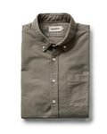 folded flatlay of The Jack in Smoked Olive Oxford