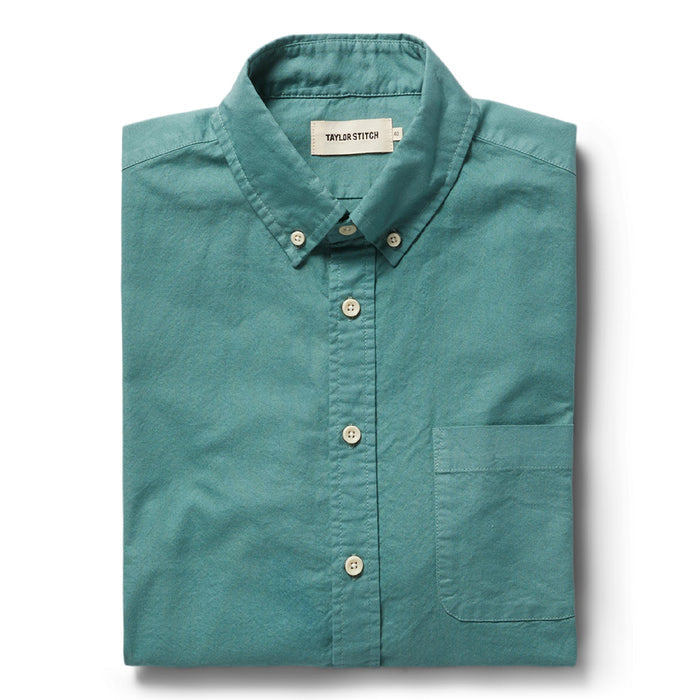 flatlay of The Jack in Teal Oxford