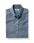 folded flatlay of The Jack in Washed Indigo Chambray