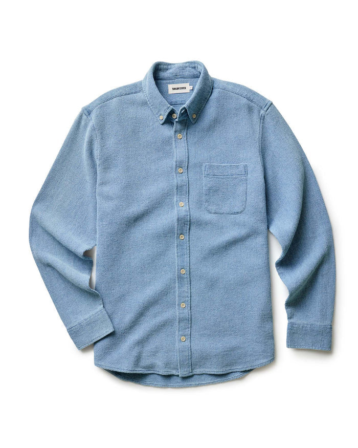 editorial image of The Jack in Washed Indigo Waffle hanging