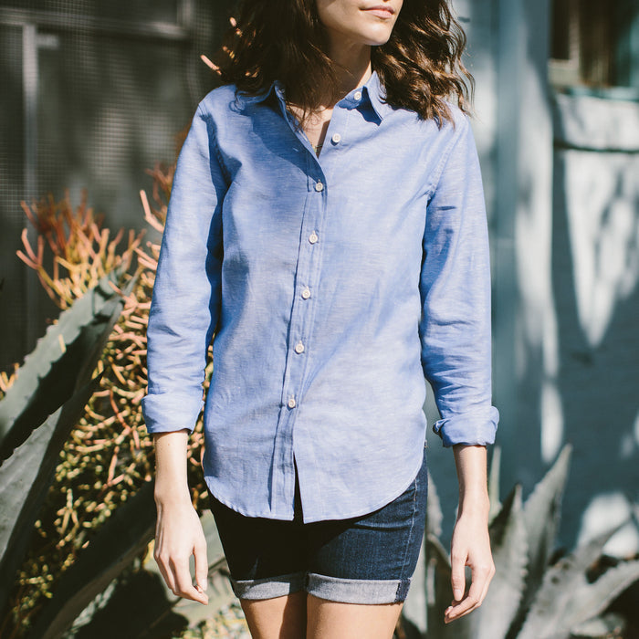 The Katherine in Azure Cotton & Linen