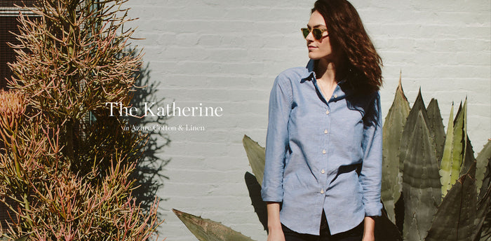 The Katherine in Azure Cotton & Linen workshop header