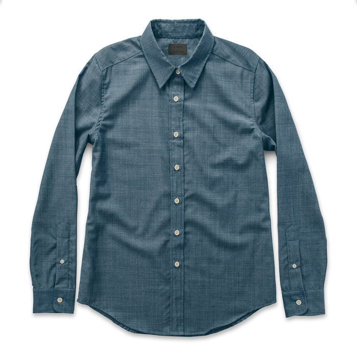 The Katherine in Blue Merino 4S Chambray