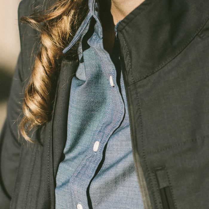 The Katherine in Blue Merino 4S Chambray