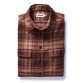 folded flatlay of The Ledge Shirt in Chestnut Plaid