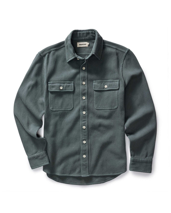 flatlay of The Ledge Shirt in Deep Sea Twill