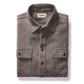 folded flatlay of The Ledge Shirt in Granite Linen Tweed