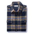 folded flatlay of The Ledge Shirt in River Plaid
