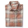 flatlay of The Ledge Shirt in Sun Baked Brick Plaid