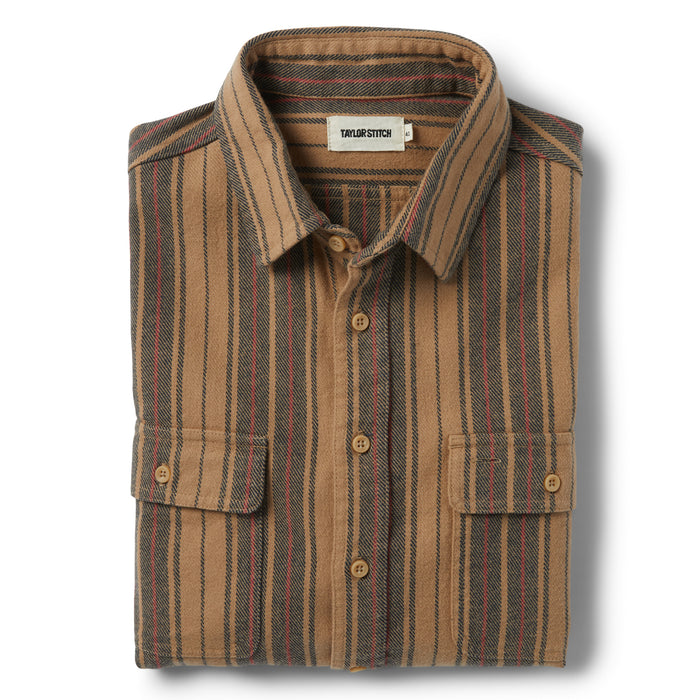 flatlay of The Ledge Shirt in Sunset Stripe, folded