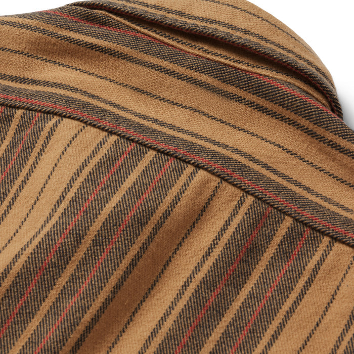 material shot of the back of The Ledge Shirt in Sunset Stripe