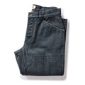 flatlay of The Lined Chore Pant in Navy Chipped Canvas
