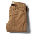 flatlay of The Lined Chore Pant in Tobacco Boss Duck folded