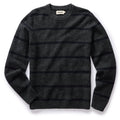 flatlay of The Lodge Sweater in Charcoal Stripe