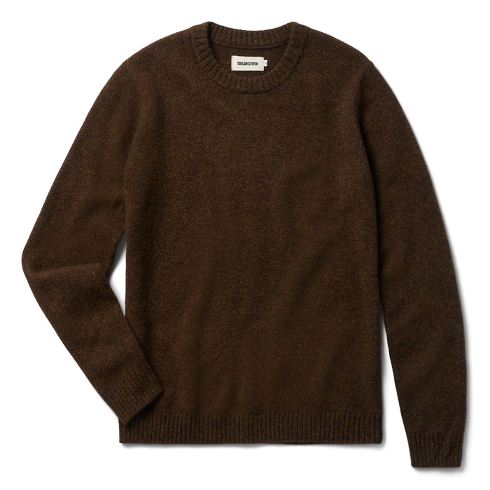 flatlay of The Lodge Sweater in Coffee