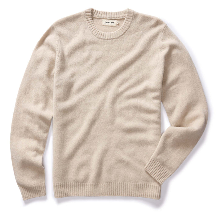 flatlay of The Lodge Sweater in Oat