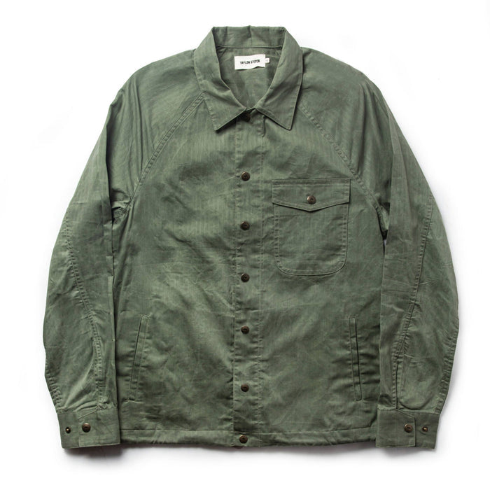 The Lombardi Jacket in Olive Dry Wax