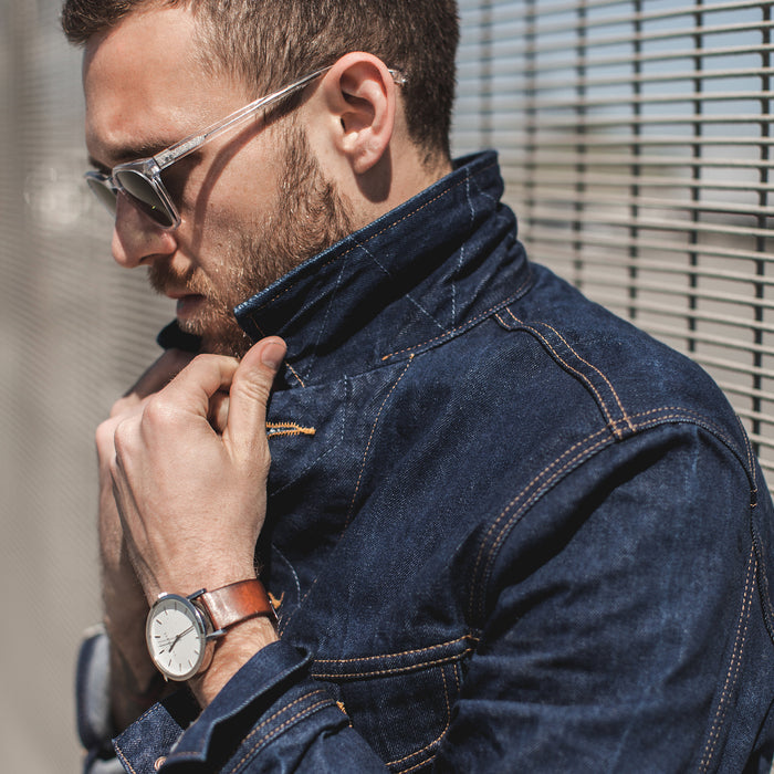 Our fit model hanging out in San Francisco