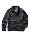 flatlay of The Long Haul Waxed Canvas Jacket in Coal