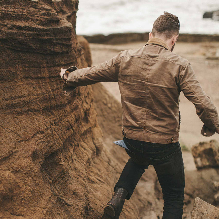 The Long Haul Jacket in Field Tan Waxed Canvas