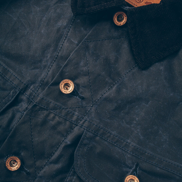 The Long Haul Jacket in Navy Waxed Canvas