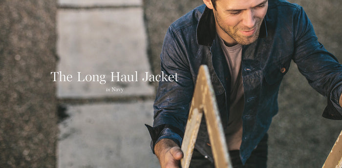 The Long Haul Jacket in Navy Waxed Canvas workshop header