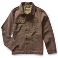 flatlay of The Longshore Jacket in Aged Penny Chipped Canvas