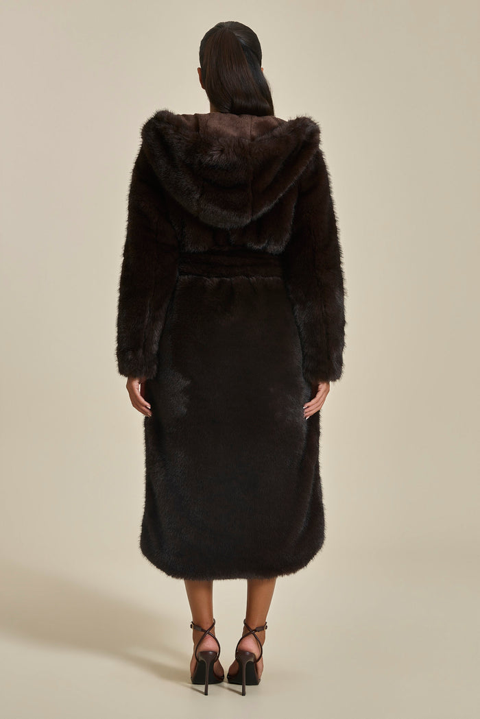 The Maple Maxi Coat in Brown