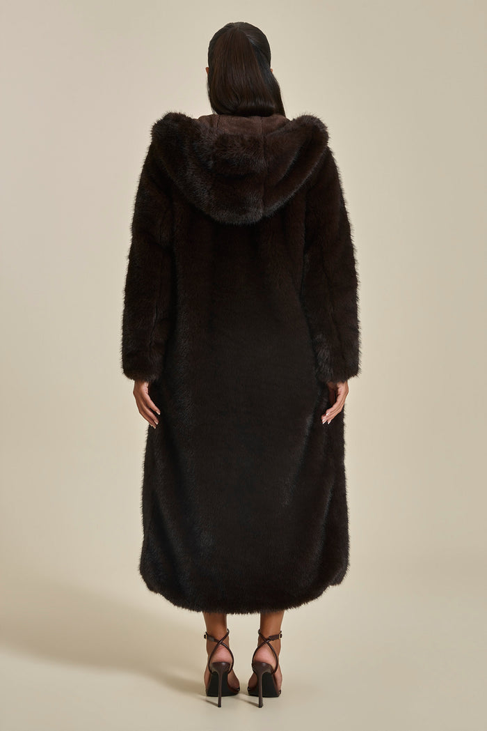 The Maple Maxi Coat in Brown