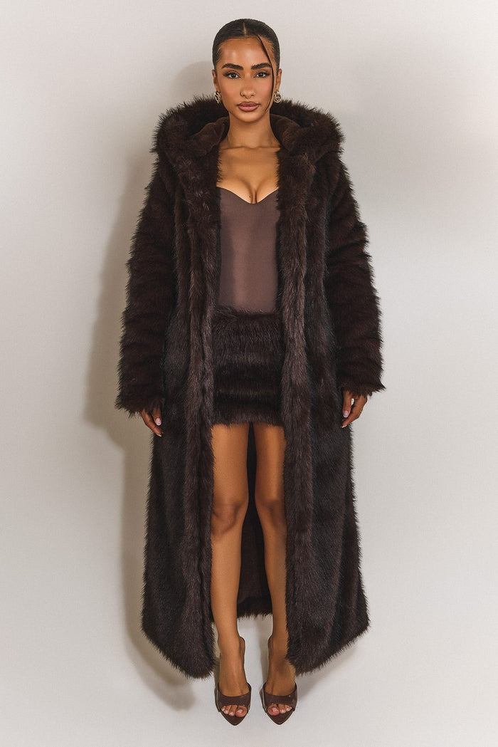 The Maple Maxi Coat in Brown
