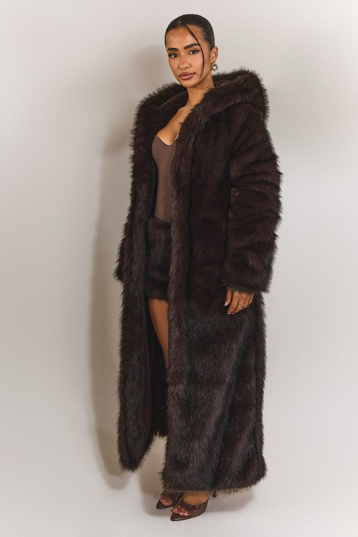 The Maple Maxi Coat in Brown