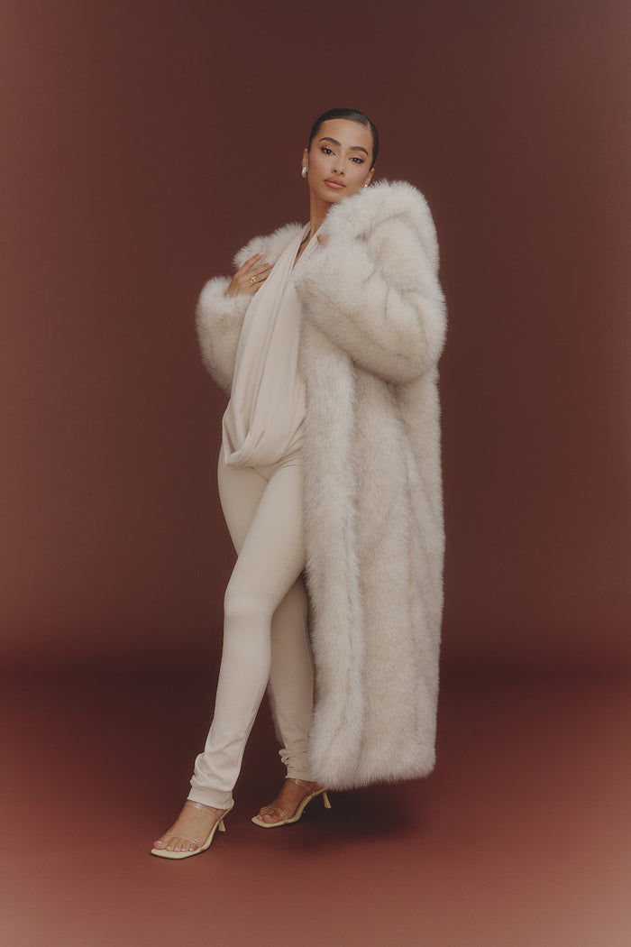 The Maple Maxi Coat in Cream
