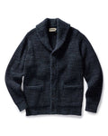 flatlay of The Mariner Shawl Cardigan in Ink Slub