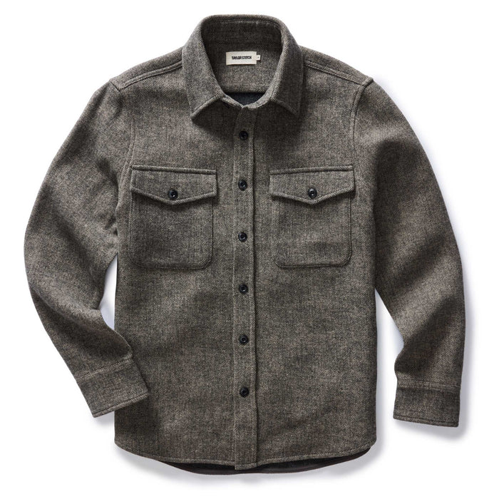 flatlay of The Maritime Shirt Jacket in Ash Twill