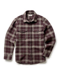 flatlay of The Maritime Shirt Jacket in Burgundy Plaid