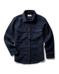 flatlay of The Maritime Shirt Jacket in Dark Navy Moleskin Twill