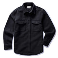 flatlay of The Maritime Shirt Jacket in Faded Black Moleskin Twill