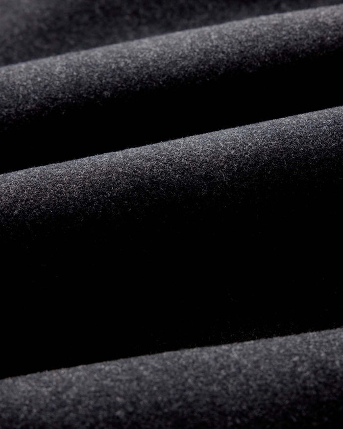 material shot of the fabric on The Maritime Shirt Jacket in Heather Charcoal Wool